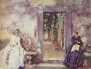 John Singer Sargent The Garden Wall painting